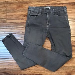 Madewell High Riser Skinny Gray Jean Pant